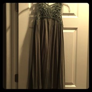 Olive green flowy dress